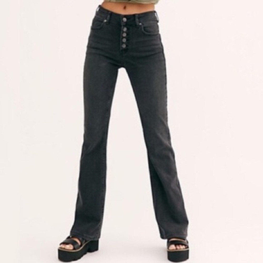 Free People palo alto faded black boot cut jean 26 - Picture 2 of 16